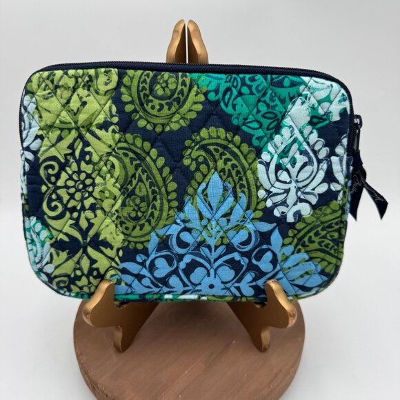 Vera Bradley Tablet Quilted Tablet Case w/Zipper 6” x 8.5” blue green turquoise - Picture 7 of 10